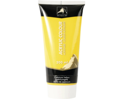 Akrylová farba kadmiová žltá 200 ml Tuba žltej akrylovej farby, 200 ml
