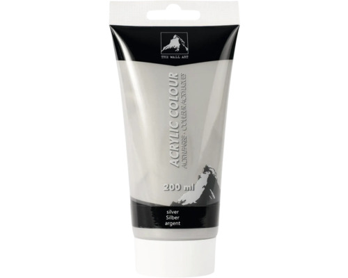 Tuba so striebornou akrylovou farbou, 200 ml