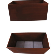 Dva kovové kvetináče