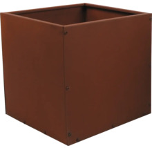 Štvorcový kovový kvetináč