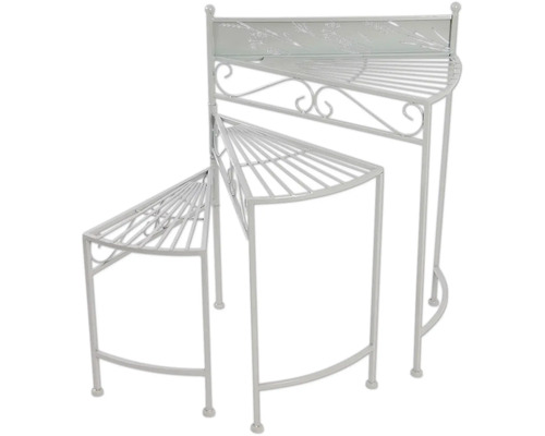 Kovový schod na rastliny s tromi úrovňami pre záhradu alebo balkón