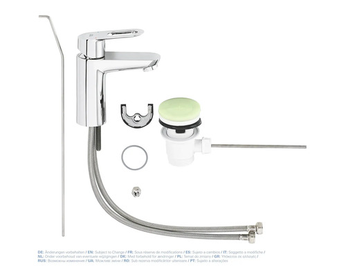 Umývadlová batéria s príslušenstvom