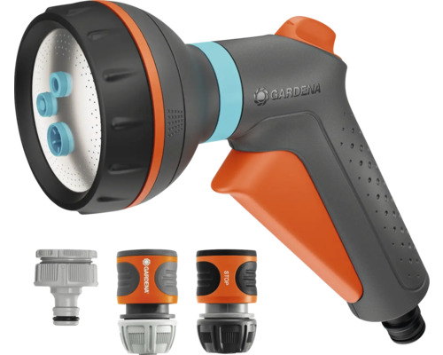 Multifunkčná záhradná sprcha Gardena Classic štartovacia sada Záhradná striekacia pištoľ s rôznymi prípojkami