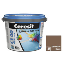 Ceresit Premium Flex škárovacia hmota vo vedre s farebnou vzorkou Mandľovo hnedá