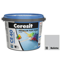 Ceresit Premium Flex škárovacia hmota CE 40 Aquastatic vo vedre, farba Manhattan