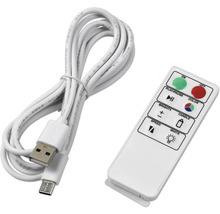 Biely USB kábel a diaľkové ovládanie