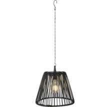 Závesná lampa s reťazovým závesom a tienidlom z povrazu