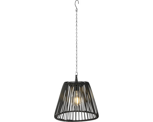 Závesná lampa s reťazovým závesom a tienidlom z povrazu