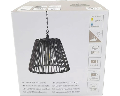 Solárna ratanová lucerna v balení