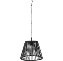 Závesná lampa s tienidlom z pleteného materiálu a závesnou reťazou