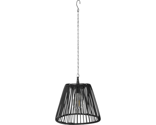 Závesná lampa s tienidlom z pleteného materiálu a závesnou reťazou