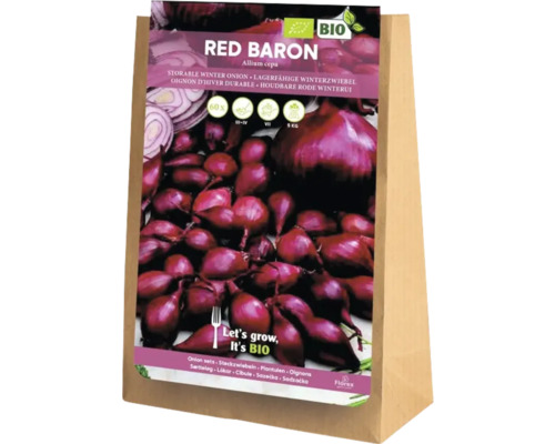 Sadenice zimnej cibule Red Baron v papierovom vrecku