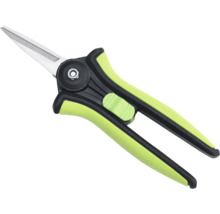 Záhradné nožnice s oceľovými čepeľami a plastovými rukoväťami