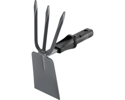 Záhradný kultivátor s trojuholníkovou lopatou na obrábanie pôdy