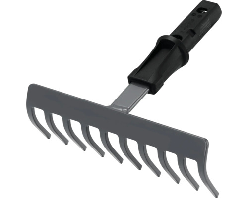 Kovové hrable na záhradu s plastovou rukoväťou