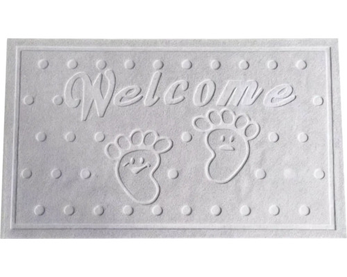 Rohožka s nápisom Vitajte a odtlačkom detskej nohy
