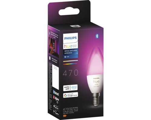 Žiarovka Philips Hue White and Color Ambiance E14 v obale produktu
