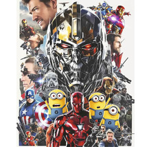 Koláž s rôznymi filmovými postavami