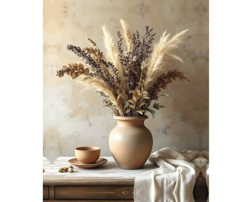 Obraz Decopanel ART-V 100 x 70 cm Zátišie s aranžmánom sušených kvetov vo váze na stole