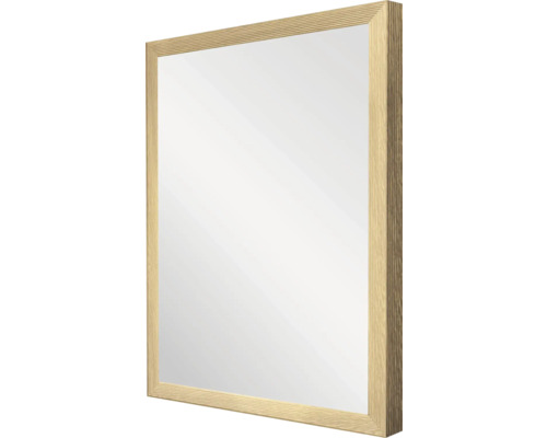 Obdĺžnikové zrkadlo s dreveným rámom