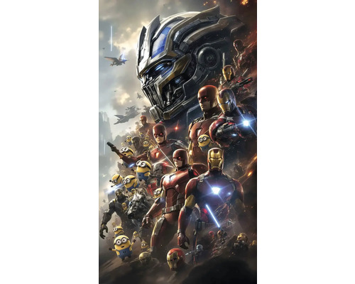 Obraz Decopanel Marvel Superheroes ART-T 60 x 100 cm Ilustrácia superhrdinov a Mimoňov