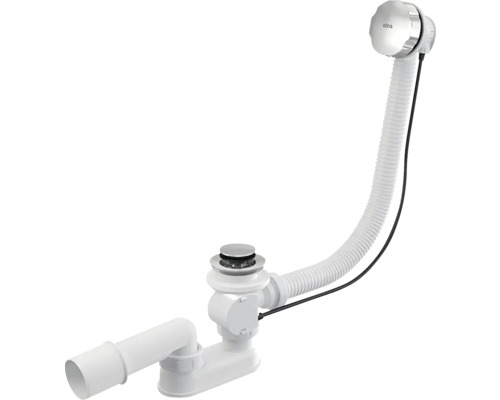 Vaňový sifón Alca automat s excentrom chróm A55K-64 Vaňová odtoková súprava s prepadom