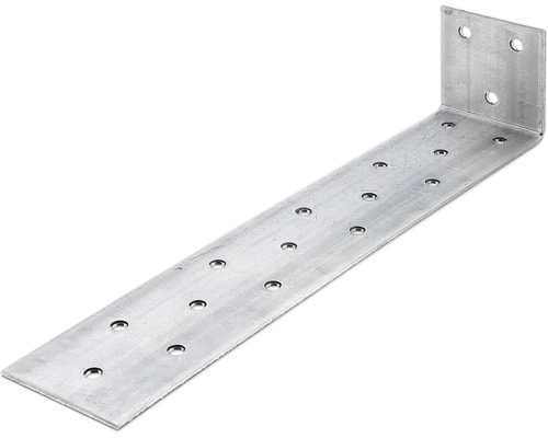 Spojovací uholník plochý na zabetónovanie 200x40x40 mm, oceľ sendzimirovo pozinkovaná, 1 ks Dierovaný uholník z kovu