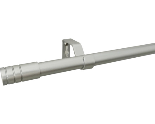 Jednoduchá garniža sada KAPPA Ø 20 mm 160 cm strieborná Záclonová tyč s držiakom