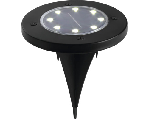 Čierne solárne svietidlo so zemným hrotom do záhrady