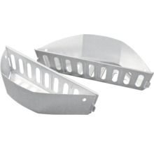 Dve kovové grilovacie vložky s perforovaným vzorom