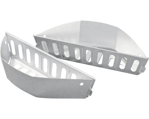 Dve kovové grilovacie vložky s perforovaným vzorom