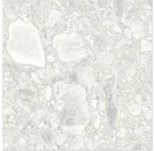 Detailný záber podlahovej dlaždice s kamenným dekorom