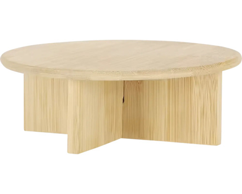 Podstavec pod kvetináč BAMBOO Ø 18 x 8,5 cm Okrúhly príručný stolík z bambusu