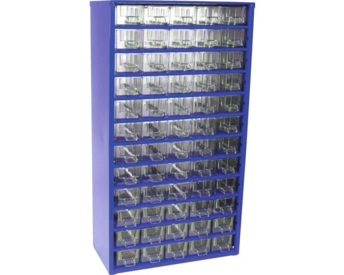 Skrinka s priehľadnými zásuvkami na skladovanie