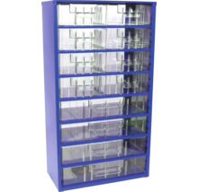 Skriňa s priehľadnými zásuvkami na skladovanie