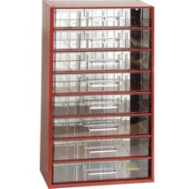 Skrinka s ôsmimi plastovými zásuvkami