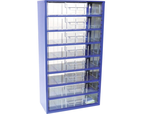 Zásuvkový organizér 12/8L Modrá Skrinka so zásuvkami na uloženie drobných dielov