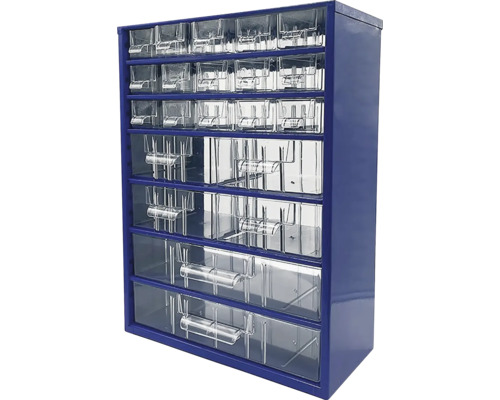 Zásuvkový organizér 09/15S, 4M, 2L Zásuvkový regál s priehľadnými zásuvkami na uloženie drobných dielov