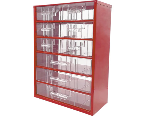 Zásuvkový organizér 09/6M, 3L Box na sortiment s priehľadnými zásuvkami