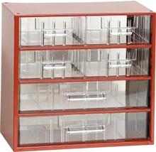 Skrinka so zásuvkami na uloženie