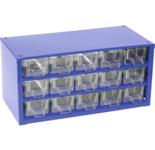 Zásuvkový organizér s 18 priehľadnými zásuvkami