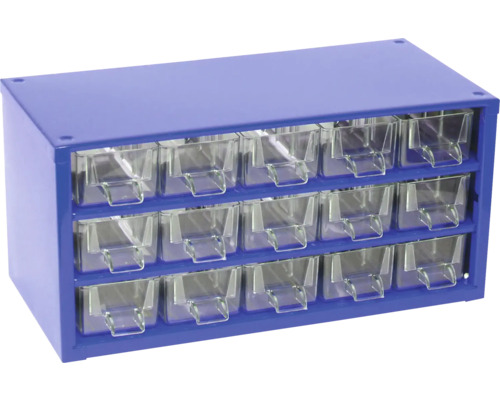 Zásuvkový organizér s 18 priehľadnými zásuvkami