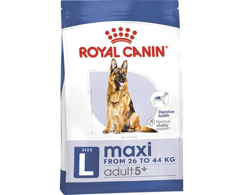 Granule pre psov Royal Canin Maxi Adult (nad 5 rokov) 15 kg Royal Canin Maxi Adult 5+ suché krmivo pre psov pre psov s hmotnosťou 26 až 44 kilogramov