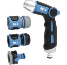 Záhradná striekacia pištoľ s hadicovými spojkami