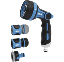 Záhradná sprchová hadica s rôznymi konektormi