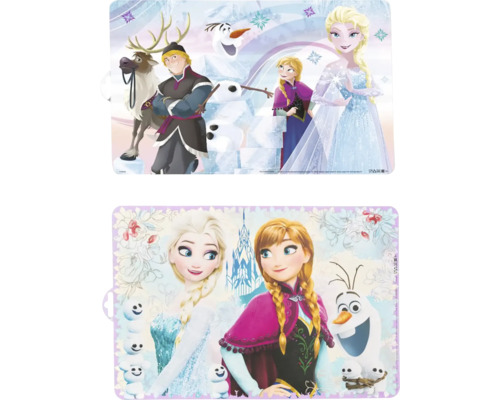 Dve prestierania Ľadové kráľovstvo s postavami Anna, Elsa, Olaf, Kristoff a sob Sven