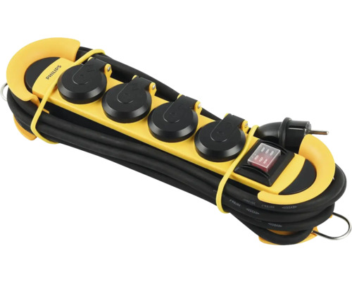 Predlžovací kábel Philips so štyrmi zásuvkami a navíjaním kábla