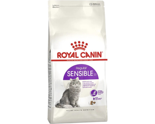 Granule pre mačky Royal Canin Sensible 10 kg Royal Canin Sensible 33 Krmivo pre mačky, bežné, pre dospelé mačky s citlivým trávením
