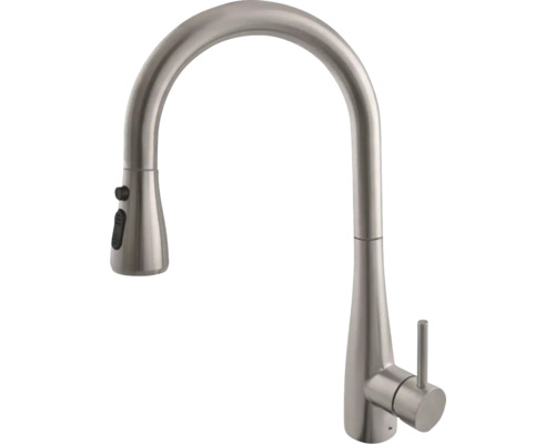 Kuchynská batéria s vysokým výtokom a výsuvnou sprchou
