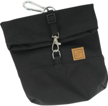 Čierny sáčok na psie maškrty s karabínou